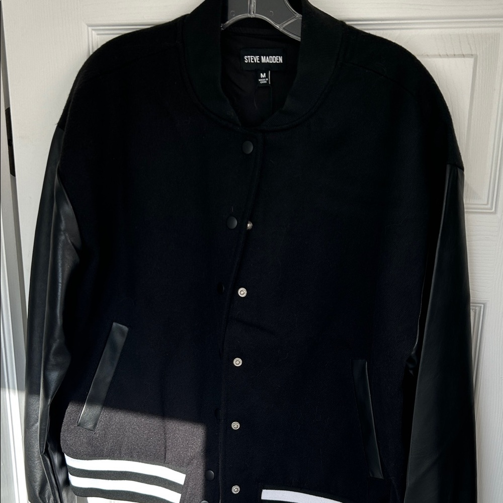 Steve Madden Black and White Bomber Jacket.  Never worn